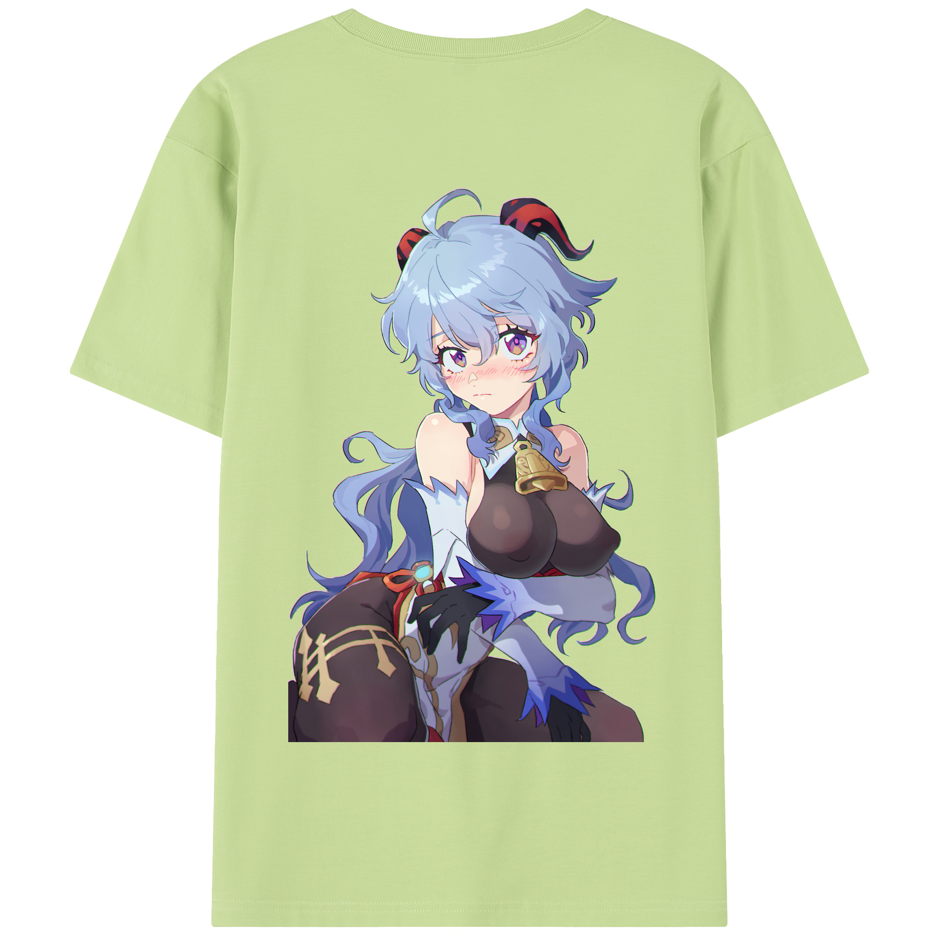 げんし神 甘雨 かんう genshin Ganyu 綿100％半袖Tシャツ（背面プリント）